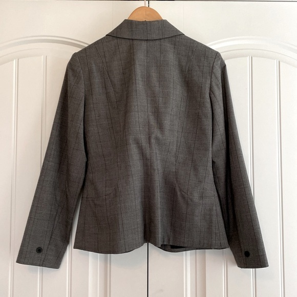 Oscar de la Renta Vintage Women's Blazer Gray Black Size 8 - Picture 6 of 11